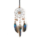Mini Dream Catcher For Car Beaded Natural Feathers And Handmade R9P9