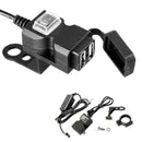 12V Waterproof Motorbike Motorcycle Dual-USB Charger Power Socket Adapter O
