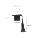 Graduation Plush Dr. Cap Metal Pendant Keychain Doctoral Hat Shaped Charm K T1H2