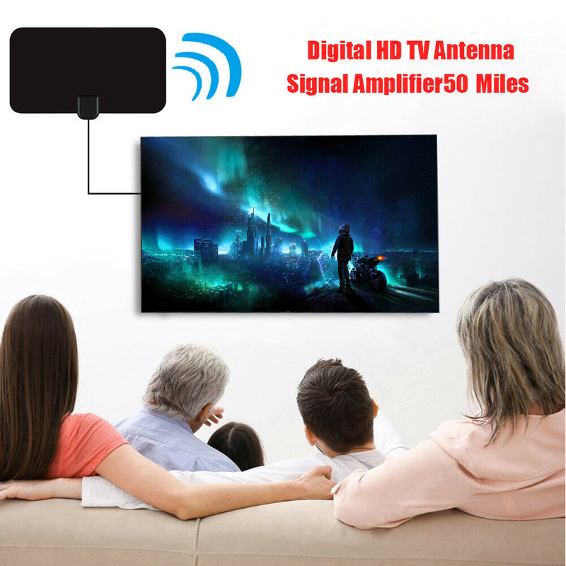 4K Digital TV Antenna 50 Mile Mini Indoor Active HDTV Aerial with Amplifier A