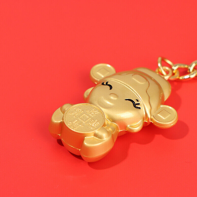 2021 Chinese Wind Ox Year Lucky Treasure Creative Fortune Car Keychain Gifts_kz