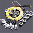 2 Red 2 White 4 Yellow LED Lamp Ligth Headlight with Circuit Panel for RC