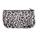 Women Zippered Leopard Print Cosmetic Holder Bag