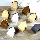 Creative Small House Led Wood Clock Home Office Voice-Activated Electronic