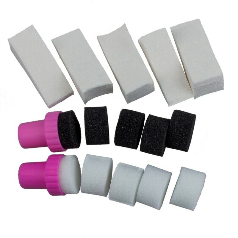 1 Set Nail Art Sponge Stamp Stamping Polish Template Transfer DIY Manicure  U1O2