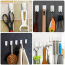 20 Pieces Self Adhesive Stainless Steel Wall Hooks,Utility Hanging Hooks fo