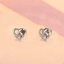 Female Imitation 925 Stunning sweet Heart Stud Earrings Jewellery Gift UK W P3W4