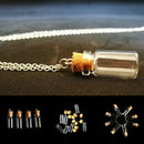 10pcs Mini Plastic Perfume Bottles Cork Potion Vials Charms Necklace Pendant DIY