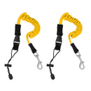 2Pc 55.1'' Kayak Paddle Leash Bungee Safety Stretch Fishing Rod Lanyard Cord