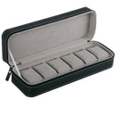 6 Slot Watch Box Portable Travel Zipper Case Collector Storage Jewelry Stor