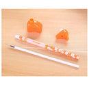 4PCS Animal Giraffe Print 0.38mm Black Pen Gel Color: Orange