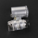 60x Handheld Mini Pocket Microscope Loupe Jeweler Magnifier LED Light Trend A