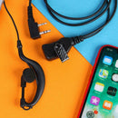 2Pin G-Shape PTT Earpiece Earhook Earphone Headset for Kenwood Retevis BAOFENG