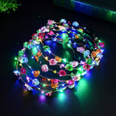 Beach Party Crown Led Flower Headband Light Up Hair Wreath Hairband Garland L6B1