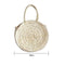 Simple Women Straw Big Round Handbag Tote Girl Circle Casual Beach Wristlet