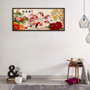 5D DIY Full Drill Diamond Painting Peony 9 Fishes Cross Stitch Embroidery