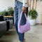 Simple Elegant Women Small Shoulder Bag Pure Color Sling Handbags (Purple)