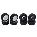 1/10 Buggy On-road Car Wheel Rim &Tyre Set for Redcat, HSP, HPI RC Car White