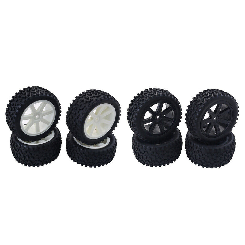1/10 Buggy On-road Car Wheel Rim &Tyre Set for Redcat, HSP, HPI RC Car White