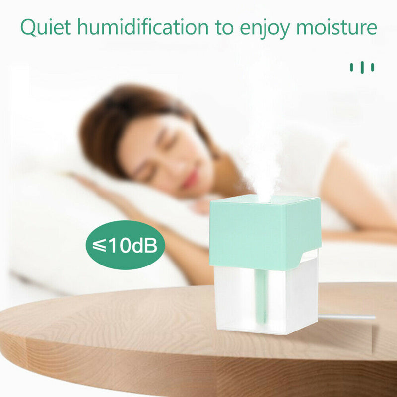 220ml Air Humidifier Essential Oil Diffuser USB Mist Maker (Light Green) A