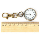 5X( Bronze Color Round Pendant Quartz Watch Pocket Keyring Ladies Kids Wat B5P4)