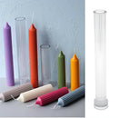 2Pcs Pillar Shaped Clear Candle Making Mold Mould DIY Handcraft Dinner Decor