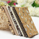 6Pcs 25cm Coffee DIY Pre-Cut Quarters Bundle Cotton Quilt Fabric Patchwork Craft
