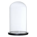 Glass Landscape Flower LED Light Ornament Cover Dome Display Stand _Black F