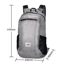 20L Foldable Shoulder Backpack Ultra Light Waterproof Travel Bag (Grey)