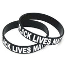 Black Lives Matter Wristbands Black Silicone Rubber Bracelets I Can't Breath Bj