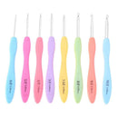 8pcs/set Soft Handle Colorful Aluminium Crochet Hooks Knitting Needles Kits