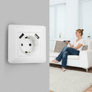Electrical Wall Socket Double USB Port 220-250V 16A Socket Power Outlet 84x84mm