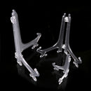 2x 9" Clear Plastic Plate Photo Display Stand Picture Frame Easel Holde In HA3C