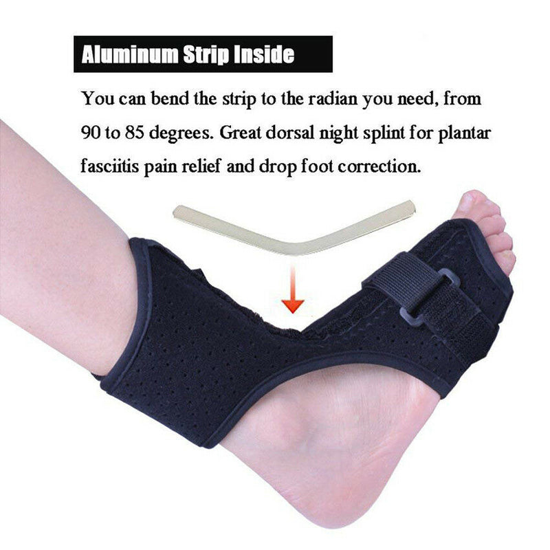 Foot Drop Ankle Brace Night Splint Orthotics Stretching Injury Brace Soft Wrap