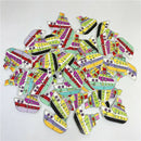 50Pcs Random Decorative Lovely Conveyance 2 Holes Sewing Wood Buttons Y1K6