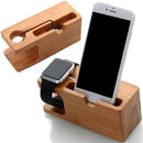 Bamboo Charging Dock Station Charger Holder Mobile Phone Bamboo Stand
