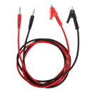2 pcs 4mm Banana Plug to Crocodile Alligator Clip Test Probe Lead Wire Cable 1m