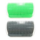 Green & Grey Cat Soft Self Groomer Grooming Brush w/ Catnip Eco-friendly