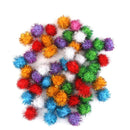 3.5cm Glitzy Tinsel Sprayed Pompoms Balls Cat Toys B