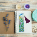 5D Diamond Painting Leather Shiny Peacock Bookmark For DIY Craft w/ Tassel Gifts