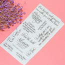 English Transparent Stamps For DIY Scrapbooking Album Paper Cards Decor D JR
