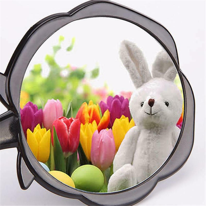 Portable Makeup Mirror Folding Handing Cosmetic Makeup Mirror Round On LQI