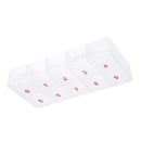 2 x 5 Plastic Nail Art Tip Cell Empty Storage Box Case Tool White
