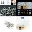 50 Pieces White K Ear Stud Rhinestone Ear Post +