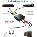 Digital to Analog DAC SPDIF to RCA Toslink to 3.5mm Adapter Box for DVD PS4