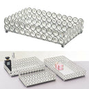 Mirrored Crystal Vanity Tray Decorative for Perfum, Jewelry Makeup 25x15x5cm