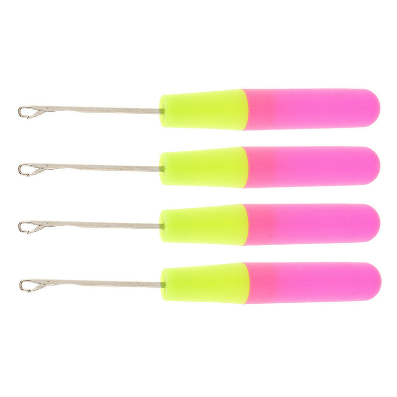 4x Professional Crochet Hooks Knitting Needles Set for Hair Extensions Dreadlock