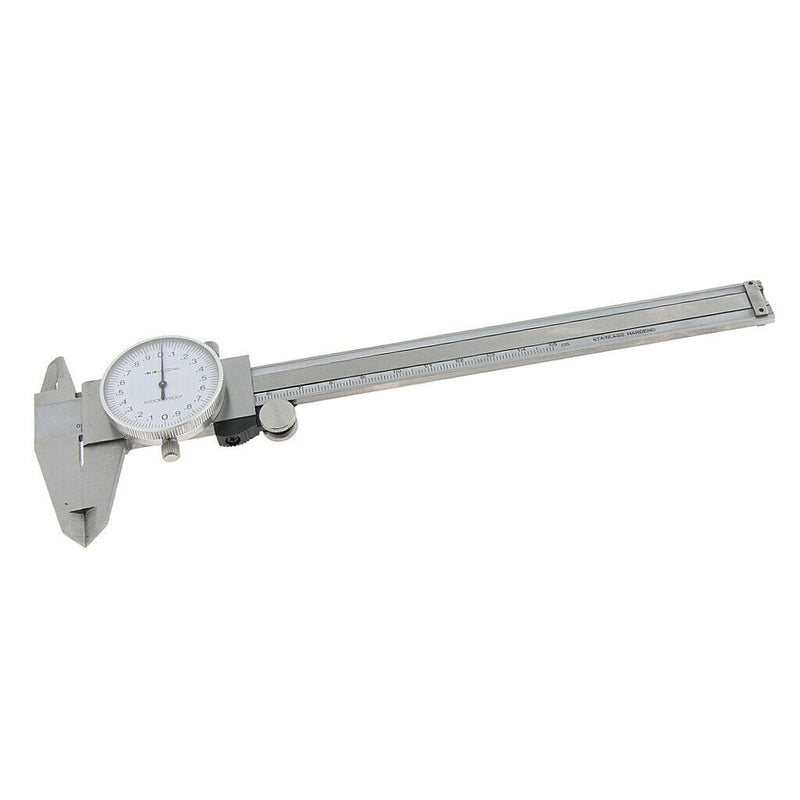 Stainless 0-150mm/0-6'' Dial Caliper, Vernier Caliper 4 Way Gauge Micrometer