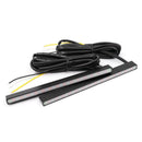 2x Dual Color Car LED Strips Amber Flowing Turn Signal Light White DRL Lamp A