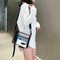 Transparent PVC Shoulder Messenger Bag Unisex Casual Crossbody Bags (Red)